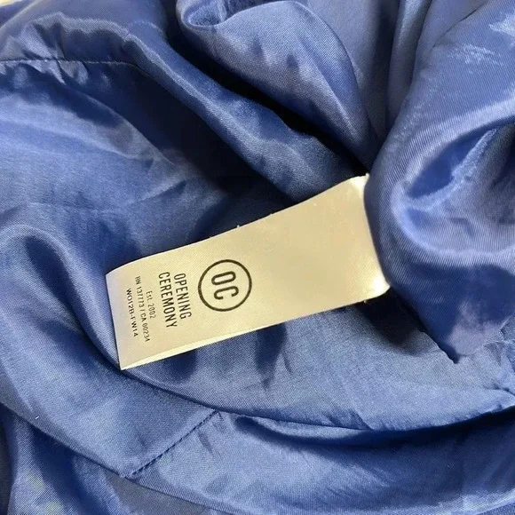 Opening Ceremony Wool Blend Collared Peacoat Coat Jacket Snap Down Blue Medium - Picture 9 of 11